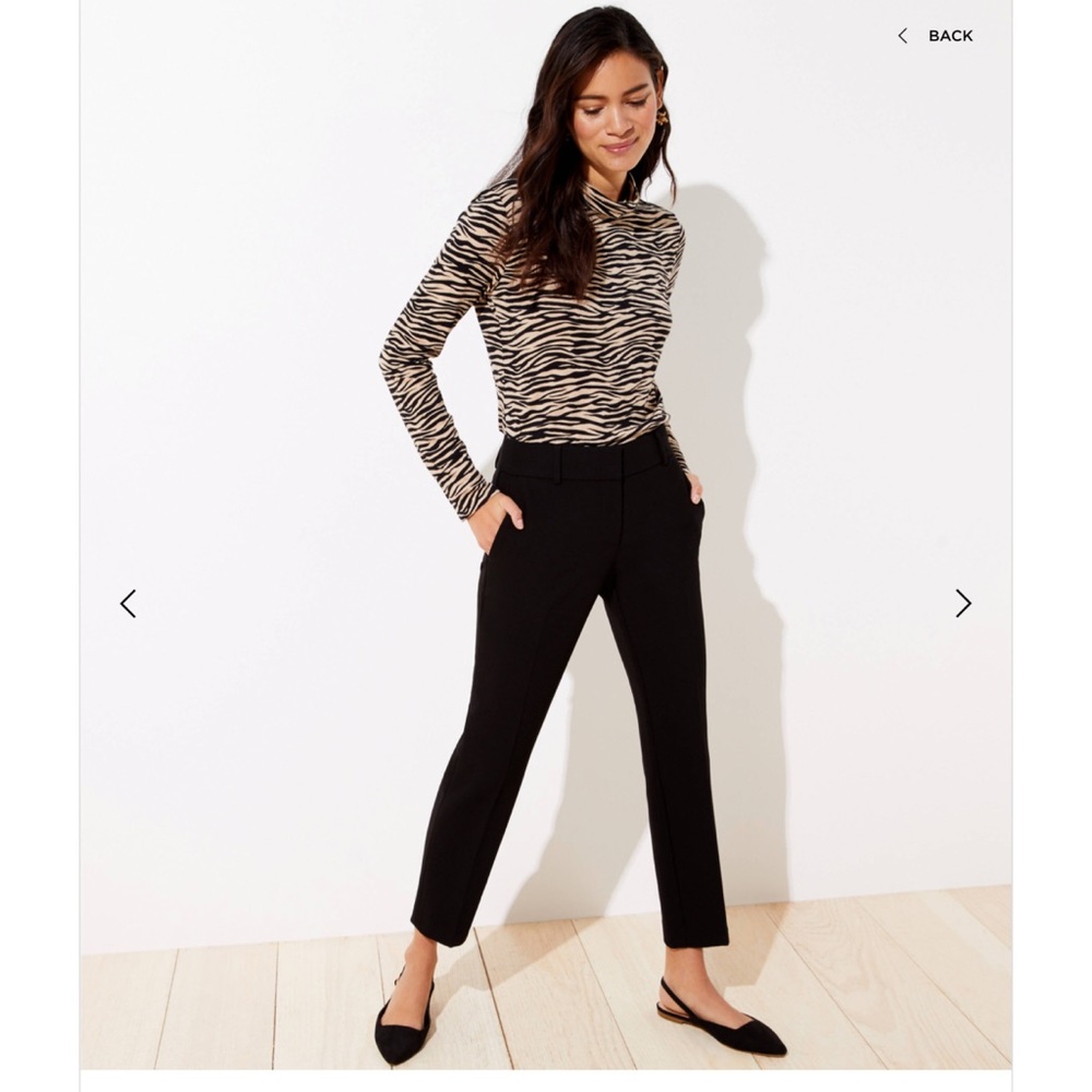 LOFT Black Slim Ankle Pants